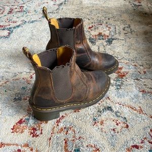 Brown Healed Chelsea Doc Martin Boots